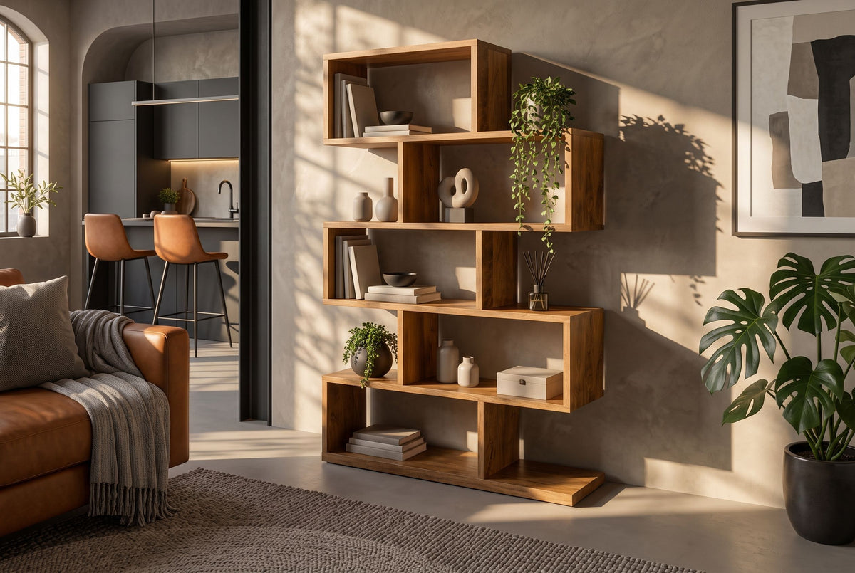 Shelf MAKASSAR XL 150cm mango wood brown honey finish
