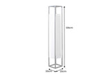 Floor lamp AGAPUNE 120cm silver w/ white lampshade