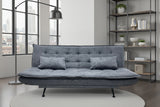 Sofa bed JAZZ 195cm 3-seater textured fabric grey