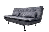 Sofa bed JAZZ 195cm 3-seater velvet grey
