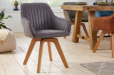 Swivel chair LIVORNO 180° microfibre grey