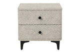 Bedside table ART DECO 45cm bouclé greige