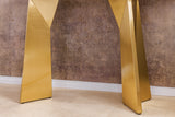 Konsole EXTRAVAGANCIA 140cm mit champagnergoldenen Beinen und weißer Marmorplatte