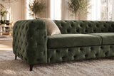 Sofa MODERN BAROCK 235cm 3-seater velvet dark green