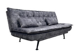 Sofa bed JAZZ 195cm 3-seater velvet grey