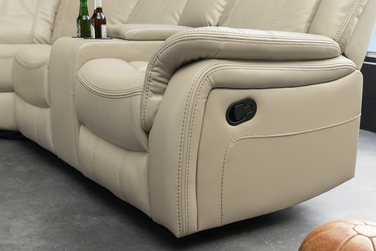 Cinema armchair HOLLYWOD 5-seater artificial leather beige