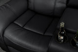 Cinema armchair HOLLYWOD 5-seater artificial leather black