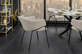 Chair NOBLESSE w/ armrests beige black legs