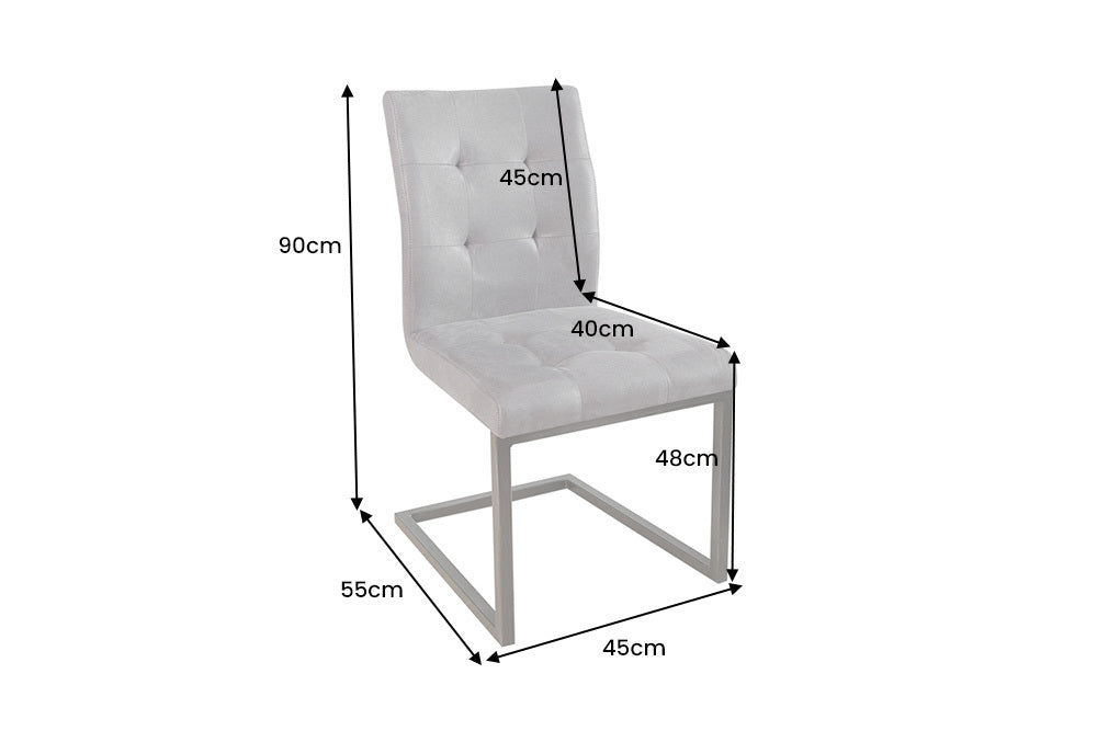 Freischwinger OXFORD Mikrofaser antik taupe