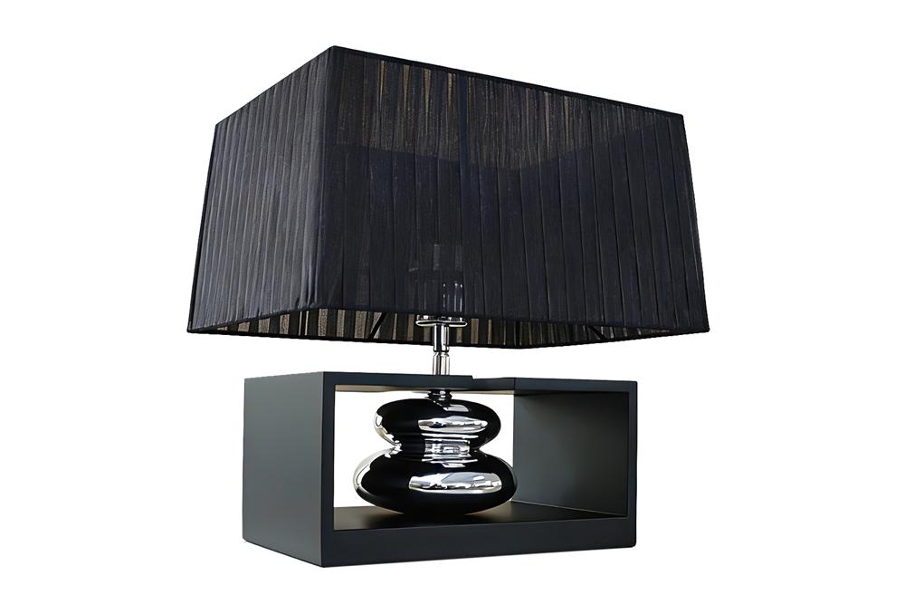 Stolní lampa GRACIA 35cm s nastavitelným stínidlem černo-stříbrná