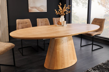 Dining table UNIQUE 160-200cm extendable oak wood verneered