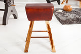 Bar stool BOCK 75cm genuine leather mango wood