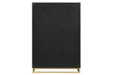 Barschrank GOLDEN SUNSET 140cm Mangoholz schwarz