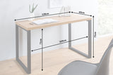 Büroschreibtisch OAK DESK 120cm Eiche schwarz Eisengestell 