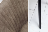 Stuhl LUCCA mit Armlehnen Mikrofaser taupe braun 