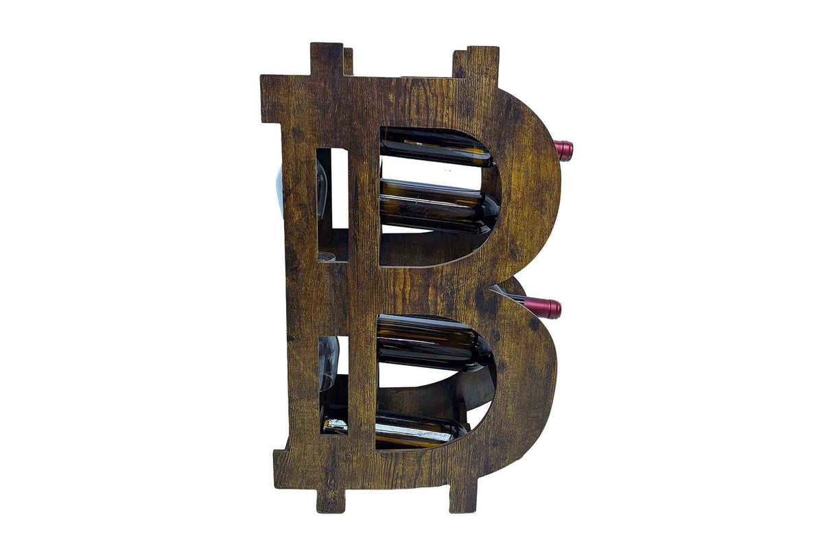 Wine shelf half BITCOIN 70cm pine natrual