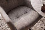 Drehstuhl SIGNATURE 360° drehbar m. Armlehnen Federkern Samt taupe