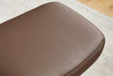 Hocker VOGUE 45cm drehbar Kunstleder braun mit schwarzem Metallgestell