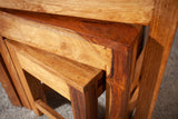 Beistelltisch MONSOON 25-45cm 3er Set Sheesham Holz natur