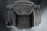 Barhocker BIG GEORGE mit Armlehnen Flachgewebe Samt anthrazit drehbar
