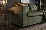 Schlafsofa SMART 140cm 2-Sitzer Samt Grün