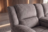 Kinosessel HOLLYWOOD 2-Sitzer Relaxfunktion mit Stauraum Samt grau
