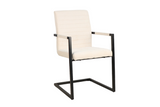 Cantilever chair LOFT w/ armrests cord beige metal frame black