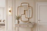 Wall mirror QUADRA 90cm gold