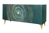 Sideboard GOLDEN SUNSET 180cm 3D turquoise