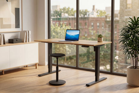 Office desk OAK DESK 160cm height adjustable natural