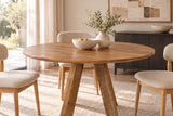 Esstisch ART WOOD Ø 120cm rund Mangoholz braun honigfarbenes Finish