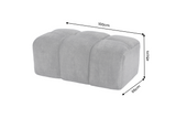 Hocker CLOUD 100cm Samt grau