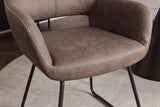 Stuhl MUSTANG mit Armlehnen Mikrofaser antik taupe