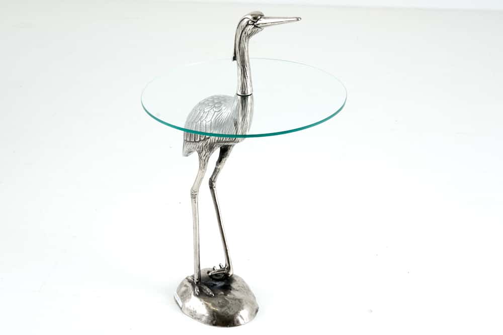 Beistelltisch WILDLIFE HERON 90cm silber