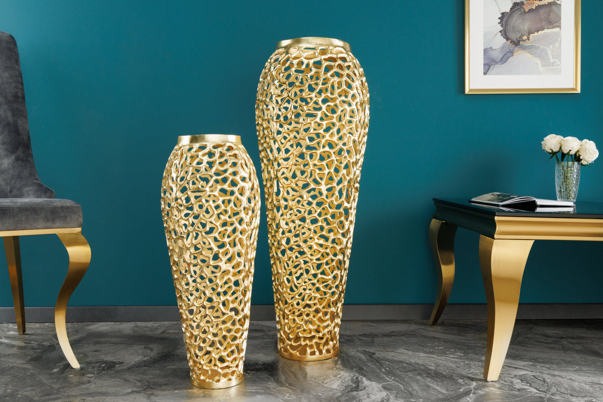 Decoration vase ABSTRACT LEAF 65cm gold