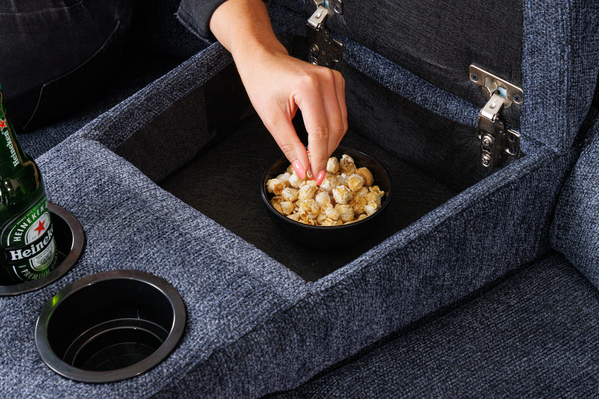 Fauteuil de cinéma HOLLYWOD 3 places tissu texturé gris