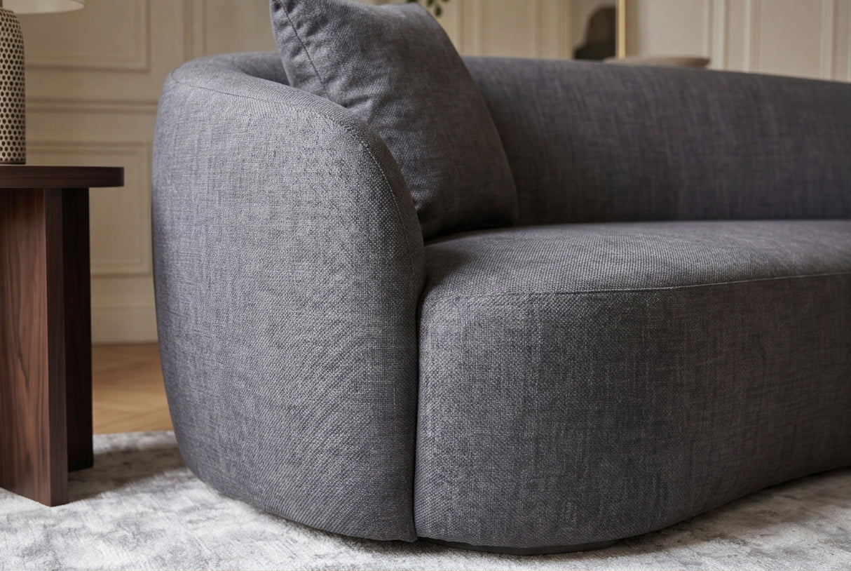 Sofa ELEMENTAL 180cm 2-Sitzer Samt Graphitgrau