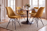 Chair SCANDINAVIA MEISTERSTÜCK  textured fabric mustard yellow