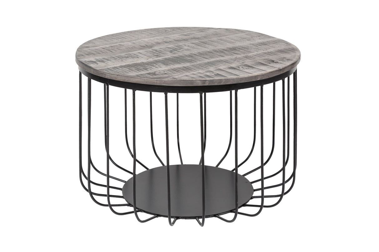 Couchtisch FACTORY LOFT 56cm Mangoholz grau