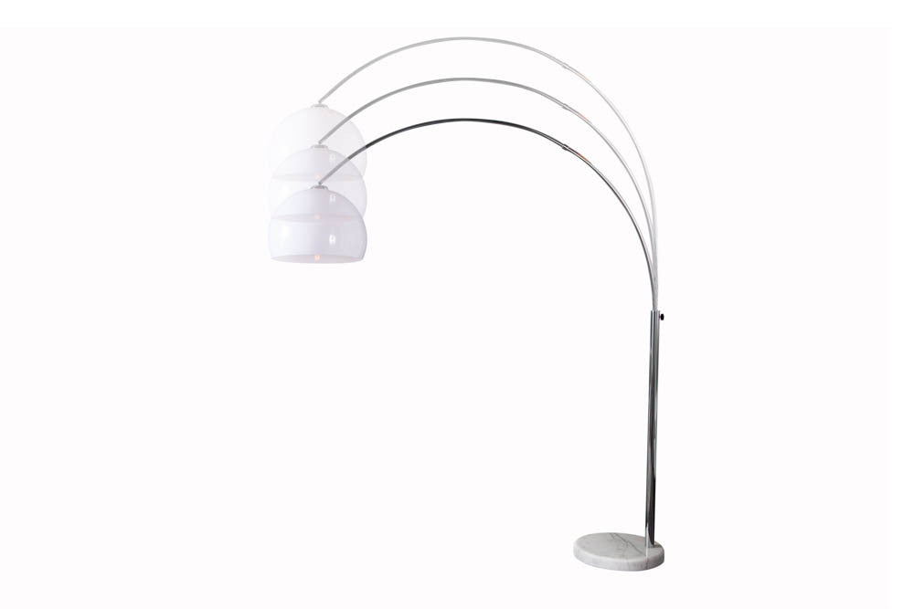 Floor lamp BIG BOW 175-205cm white w/ marble base