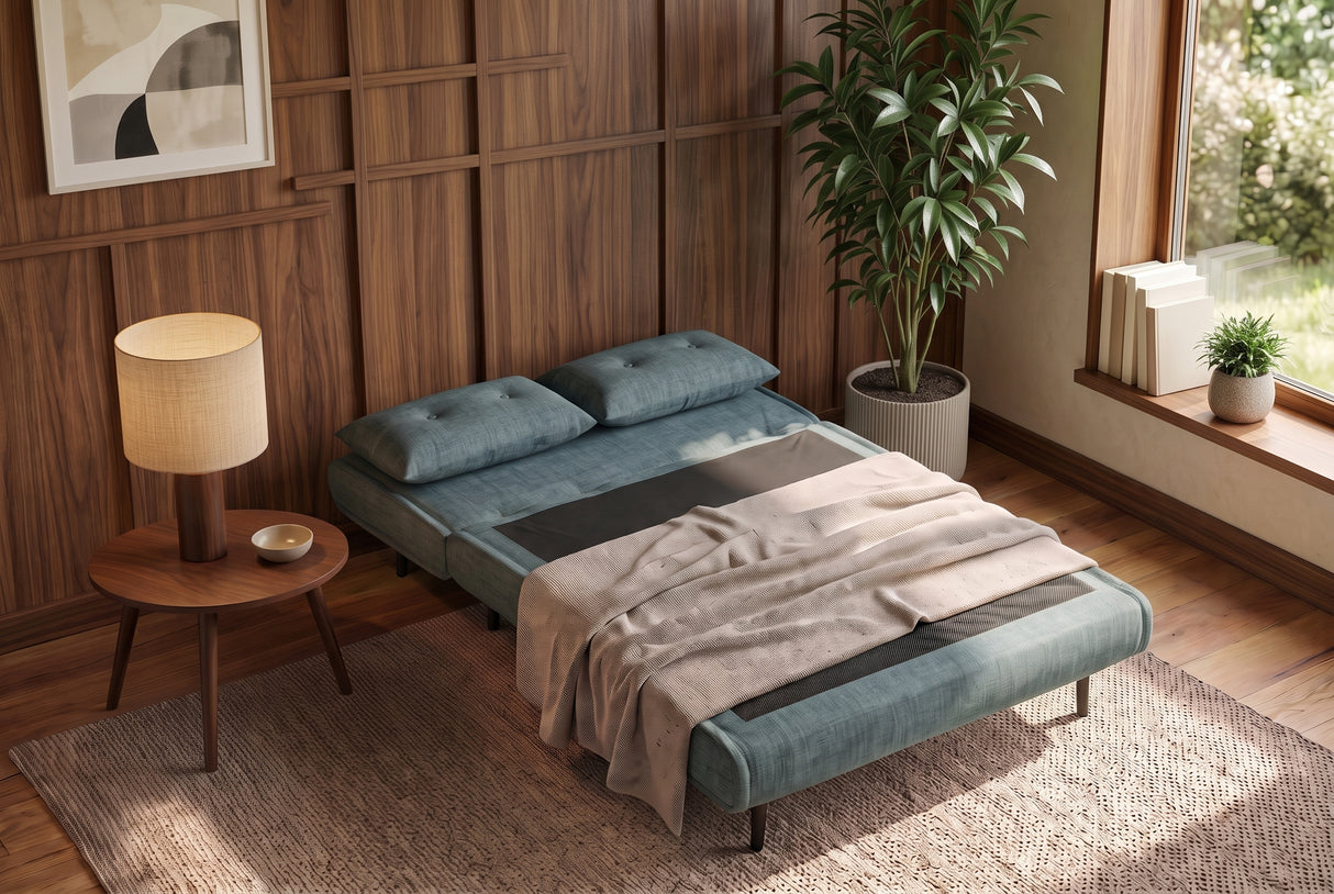 Sleeping chair SMART MULTIFUNCTION 140cm velvet petrol
