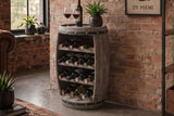 Weinregal BODEGA 60 cm für 14 Flaschen, Tannenholz, graubraun
