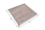 Tray MAKASSAR 50cm w/ raised edge sheesham wood brown smoke finish