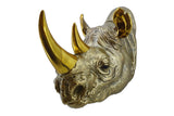 Wall decoration RHINO 40cm handmade gold