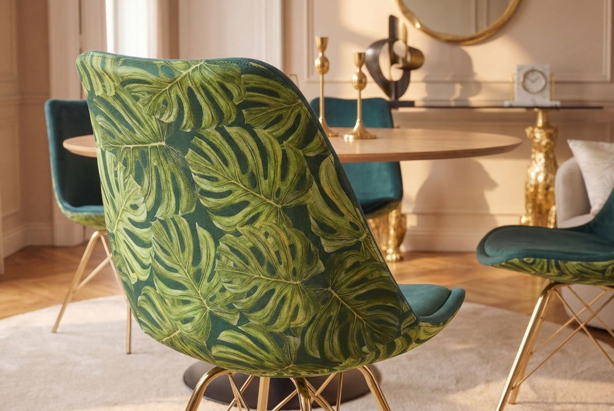 Chair SCANDINAVIA MEISTERSTÜCK monstera leaf green