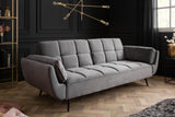 Sofa bed BOUTIQUE 215cm with armrests velvet grey