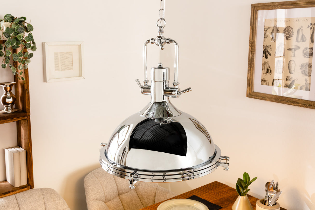 Pendant lamp INDUSTRIAL 40cm chrome