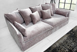 Sofa HEAVEN 200cm Samt taupe abnehmbarer Bezug