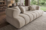 Sofa ADLON 255cm 3-seater XXL bouclé champagne greige