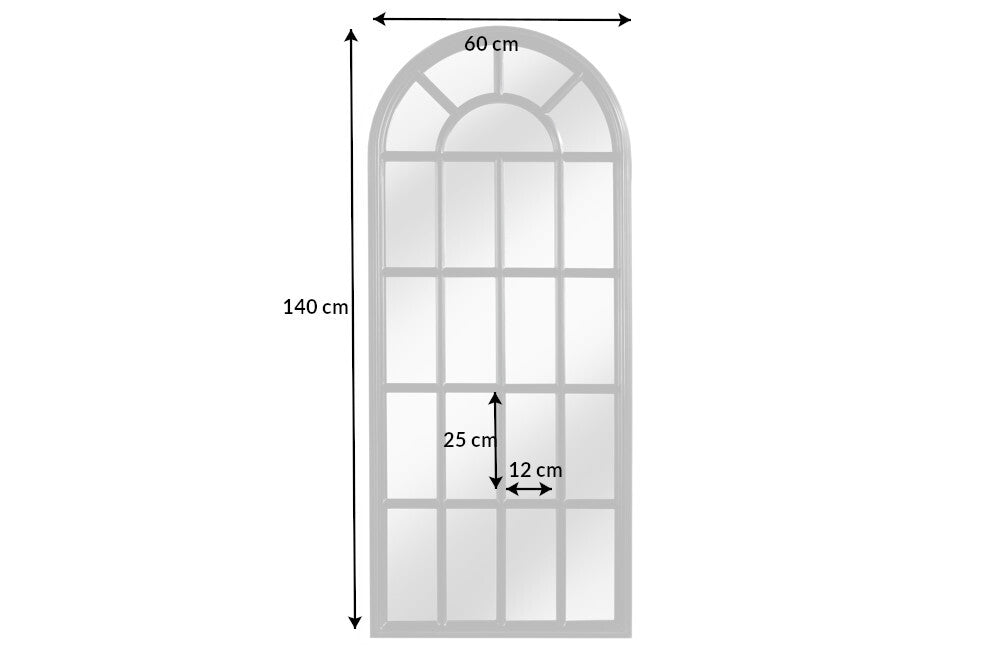 Wandspiegel CASTILLO 140cm Kiefernholz schwarz